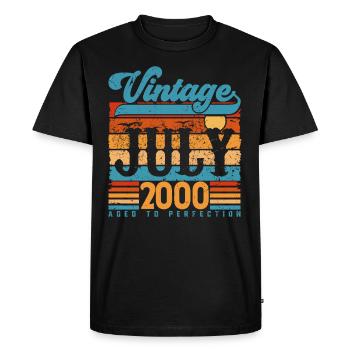 July 2000, July 2000 Birthday Gift. - Men's Premium Organic T-Shirt - black - Front - Nico (187cm)