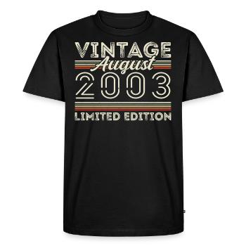August 2003 Legend since August 2003 Vintage 2003 - Men's Premium Organic T-Shirt - black - Front - Nico (187cm)