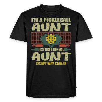 Im A Pickleball Aunt Like A Normal Aunt Pickleball - T-shirt Premium bio Homme - noir - Devant - Nico (187cm)