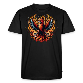 Phénix - T-shirt Premium bio Homme - noir - Devant - Nico (187cm)