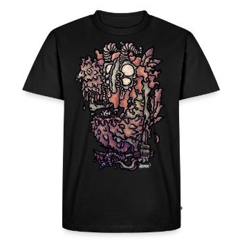 Gefiederter Sündenbock. - Männer Premium Bio T-Shirt - Schwarz - Vorne - Nico (187cm)