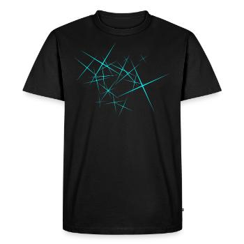Motif d’étoiles - Ciel nocturne de la galaxie - T-shirt Premium bio Homme - noir - Devant - Nico (187cm)