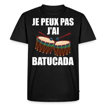 I Can't I Batucada - Humor Music - Men's Premium Organic T-Shirt - black - Front - Nico (187cm)