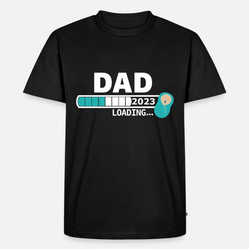 DAD 2023 loading... - Männer Premium Bio T-Shirt - Schwarz