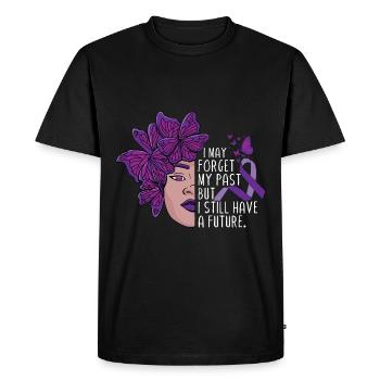 J’oublierai peut-être mon passé | Sensibilisation à la maladie d’Alzheimer - T-shirt Premium bio Homme - noir - Devant - Nico (187cm)
