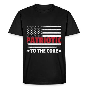 Drapeau américain Patriotisme - T-shirt Premium bio Homme - noir - Devant - Nico (187cm)