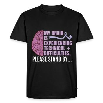 Epilepsy Quote - Men's Premium Organic T-Shirt - black - Front - Nico (187cm)