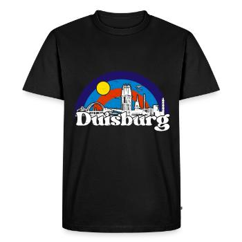 Duisburg City Industry Coal Ruhrpott - Men's Premium Organic T-Shirt - black - Front - Nico (187cm)