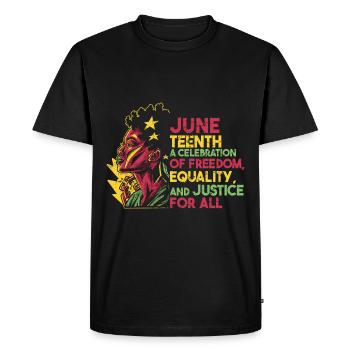 Juneteenth Black History 19 juin - T-shirt Premium bio Homme - noir - Devant - Nico (187cm)