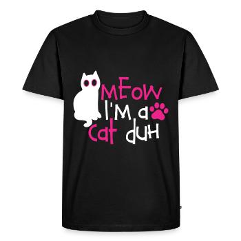 Costume de filles Halloween Cat Meow I’m A Cat Duh - T-shirt Premium bio Homme - noir - Devant - Nico (187cm)