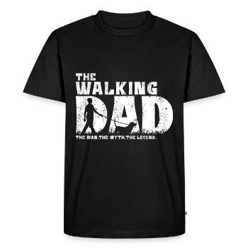Basset Hound Papa Grand-père Le cadeau de papa qui marche - T-shirt Premium bio Homme - noir - Devant - Nico (187cm)