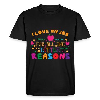 Professeur de maternelle mignon Enseignant d’école - T-shirt Premium bio Homme - noir - Devant - Nico (187cm)