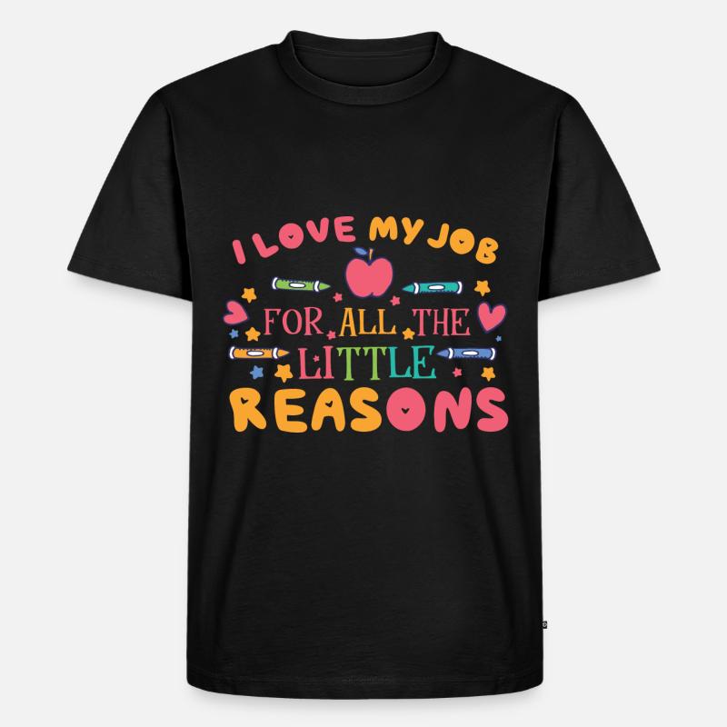 Kindergärtner - Männer Premium Bio T-Shirt - Schwarz
