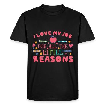 Femmes enseignantes à la maternelle - T-shirt Premium bio Homme - noir - Devant - Nico (187cm)