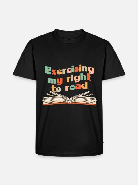 Exercising My Right To Read - Men's Premium Organic T-Shirt - black