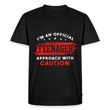 Je suis un adolescent officiel - T-shirt Premium bio Homme - noir - Devant - Nico (187cm)