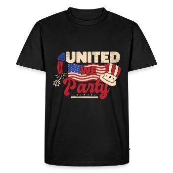 Parti Unis pour nous - T-shirt Premium bio Homme - noir - Devant - Nico (187cm)