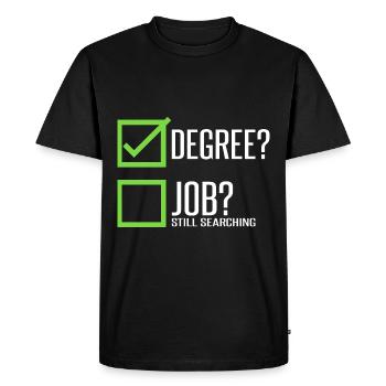 Degree Graduation Joke Master Class Of 2023 - Men's Premium Organic T-Shirt - black - Front - Nico (187cm)