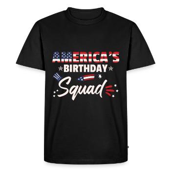 Équipe d’anniversaire des Amériques - T-shirt Premium bio Homme - noir - Devant - Nico (187cm)