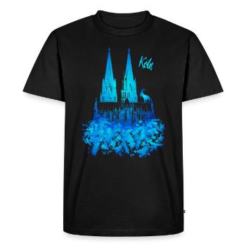 Cathédrale de Cologne - T-shirt Premium bio Homme - noir - Devant - Nico (187cm)