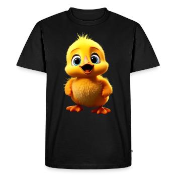 Canard Mignon Bébé Canard Poussin Canetons Canetons - T-shirt Premium bio Homme - noir - Devant - Nico (187cm)