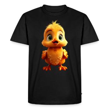Canard mignon bébé canard poussin canetons canetons canards - T-shirt Premium bio Homme - noir - Devant - Nico (187cm)