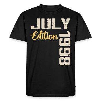 July 1998 Birthday Shirt July 1998 - Men's Premium Organic T-Shirt - black - Front - Nico (187cm)