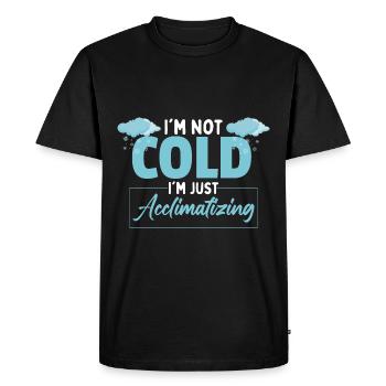 Weatherman | Meteorologist | British Weather - Men's Premium Organic T-Shirt - black - Front - Nico (187cm)