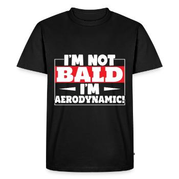 I'm Not Bald I'm Aerodynamic - Men's Premium Organic T-Shirt - black - Front - Nico (187cm)