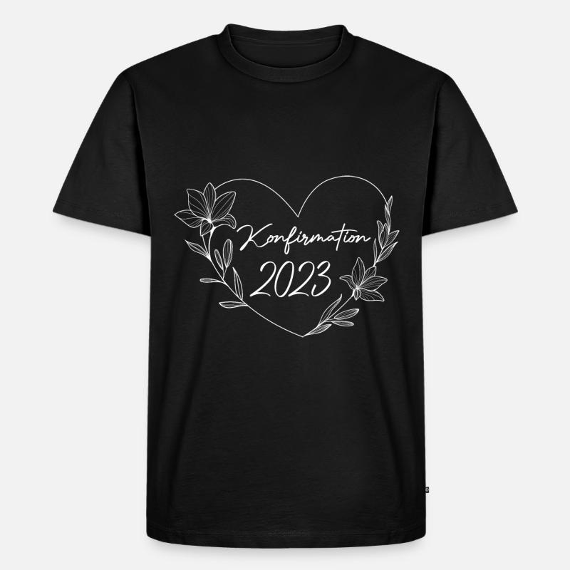 Konfirmand 2023 Konfirmation - Männer Premium Bio T-Shirt - Schwarz