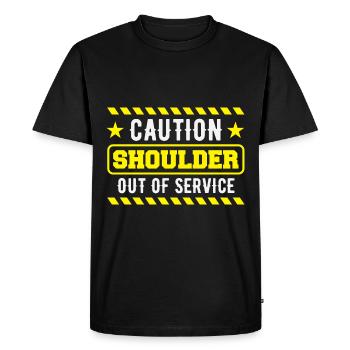 Récupération de la chirurgie de l’épaule - T-shirt Premium bio Homme - noir - Devant - Nico (187cm)