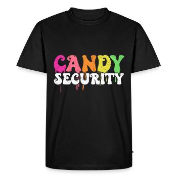Candy Security Halloween Costume Parents Drôle - T-shirt Premium bio Homme - noir - Devant - Nico (187cm)