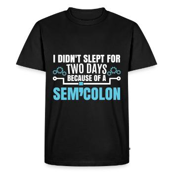 Funny Coder Programmer Programming Coding - Men's Premium Organic T-Shirt - black - Front - Nico (187cm)
