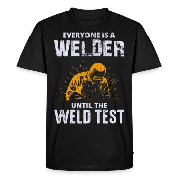 Soudeur Métal Construction Ferronnerie - T-shirt Premium bio Homme - noir - Devant - Nico (187cm)