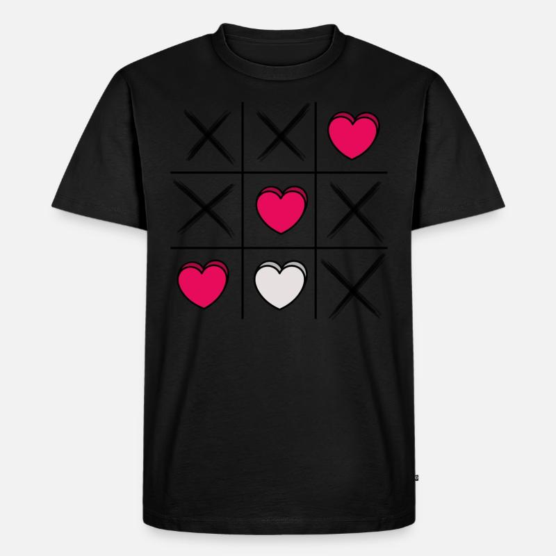 X oder Herz! Wer gewinnt? - Männer Premium Bio T-Shirt - undefined