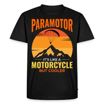 Paramotor Pilot Paramotoring Powered Paraglider - Men's Premium Organic T-Shirt - black - Front - Nico (187cm)