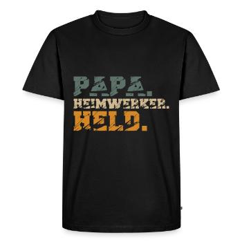 Do-it-yourself heroes Funny for Dad - Men's Premium Organic T-Shirt - black - Front - Nico (187cm)