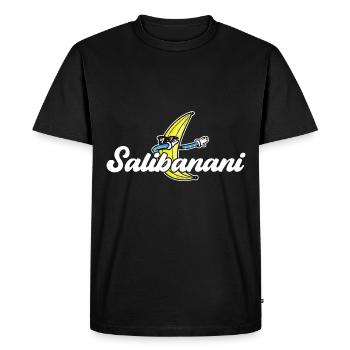 Salibonani Sali Bonani tambour drôle - T-shirt Premium bio Homme - noir - Devant - Nico (187cm)