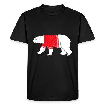 Polar Bear North Pole Arctic Christmas Gift - Men's Premium Organic T-Shirt - black - Front - Nico (187cm)