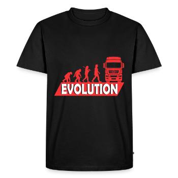 Truck Driver Truck Driver Evolution Funny Funny - Men's Premium Organic T-Shirt - black - Front - Nico (187cm)