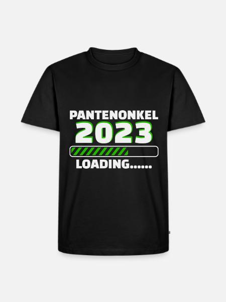 Patenonkel 2023 Loading Taufpate - Männer Premium Bio T-Shirt - Schwarz
