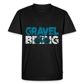 Vélo de gravier / Vélo de sport - T-shirt Premium bio Homme - noir - Devant - Nico (187cm)