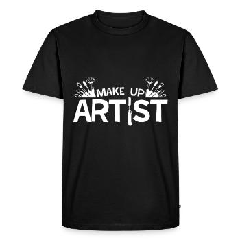 Make-up, make-up artist, make-up artist, cosmetics - Men's Premium Organic T-Shirt - black - Front - Nico (187cm)