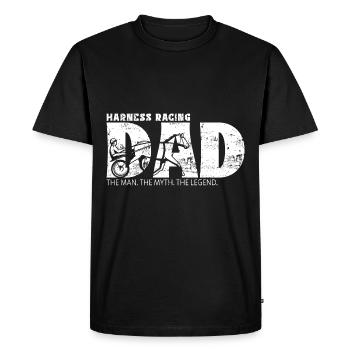 Course de trot sport de trot papa - T-shirt Premium bio Homme - noir - Devant - Nico (187cm)