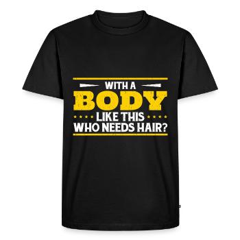 Dad Joke Quote Dad Sarcastic Saying - Men's Premium Organic T-Shirt - black - Front - Nico (187cm)