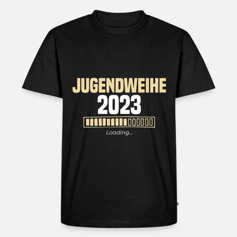 Jugendweihe 2023 Loading - Männer Premium Bio T-Shirt - Schwarz