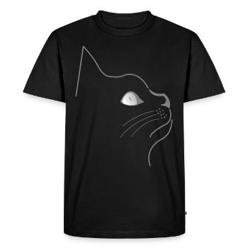 Oeil de chat gueule de bois - T-shirt Premium bio Homme - noir - Devant - Nico (187cm)
