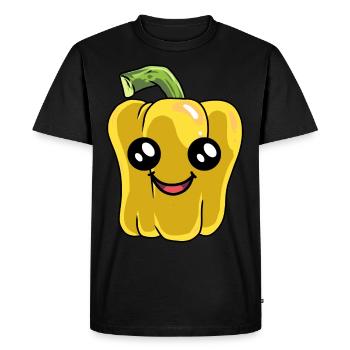 Poivrons, Légumes, Cuisine, Végétarien, Cuisine, Chef amateur - T-shirt Premium bio Homme - noir - Devant - Nico (187cm)