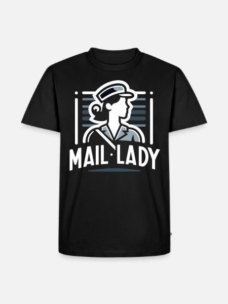 Postfrau - Männer Premium Bio T-Shirt - Schwarz
