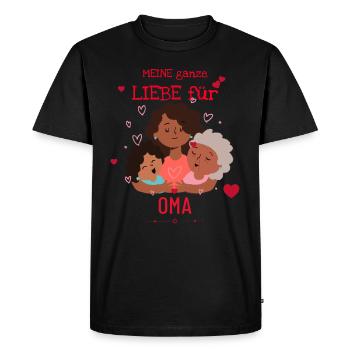 Tout mon amour pour mamie - T-shirt Premium bio Homme - noir - Devant - Nico (187cm)